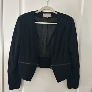 Philosophy Republic Clothing Black Cropped Jacket – Modern Structured Blazer